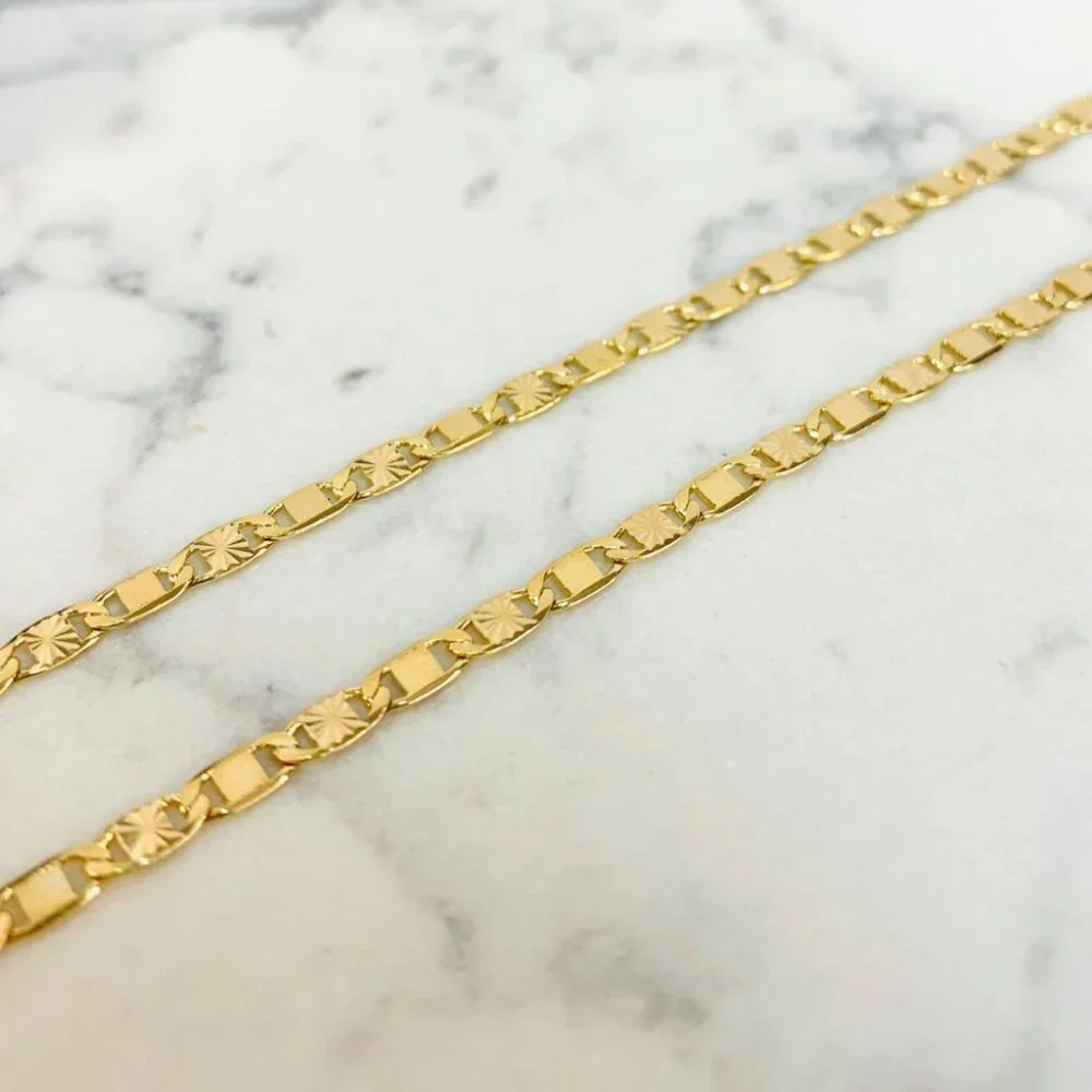 Valentino Link Chain Necklace For Kids Childrens 16" 14K GF / Kids Chain/ Kids - Picture 4 of 5